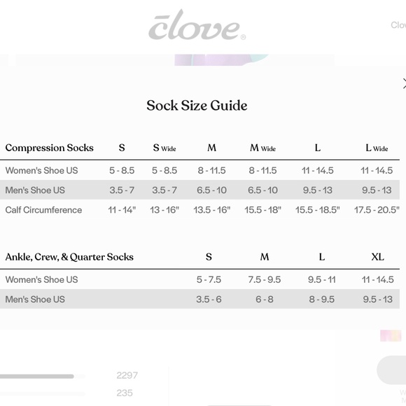 NWT | Clove Compression Socks Indigo Ripple | Sz M - Picture 4 of 4